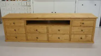grenen tv meubel 10 laden