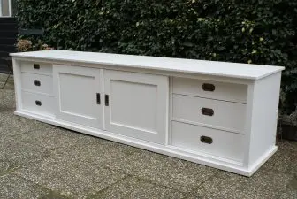 Tv meubel met schuifdeuren en laden