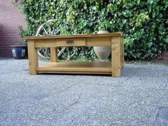 grenen salontafel met onderblad