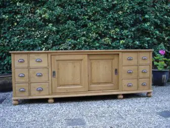 grenen tv dressoir schuifdeuren