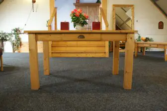 grenen eettafel rechte tafelpoot