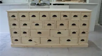 grenen apothekerskast blank