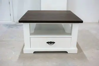 landelijke salontafel wit
