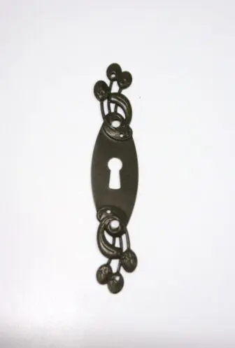 jugendstil bloem beslag oud messing