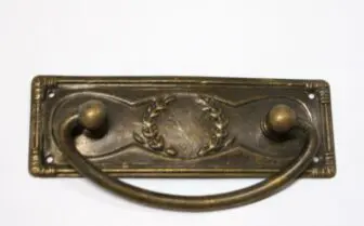 jugendstil laurierkrans beslag oud messing 