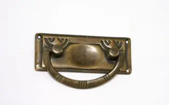 jugendstil gegoten beslag oud messing 