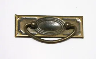 jugendstil ovaal beslag oud messing 