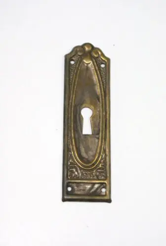 jugendstil gebogen beslag oud messing
