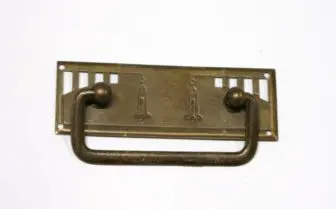 jugendstil open beslag oud messing