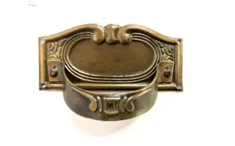 jugendstil boog beslag oud messing 