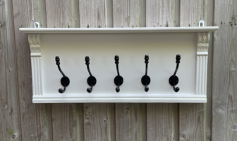 Houten kapstok wit