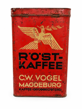 Oud nostalgisch koffieblik
