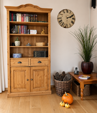 boekenkast in de woonkamer