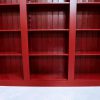 boekenkast rood strakke plintlijst