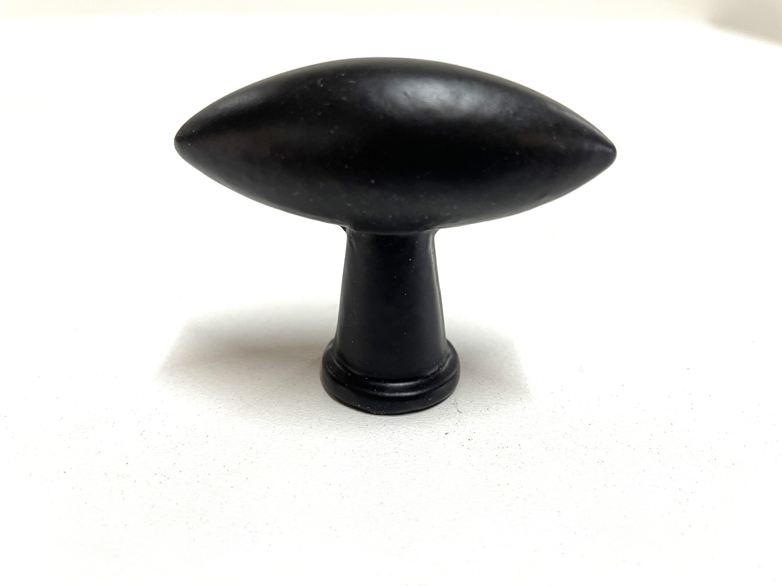meubelknop zwart ovaal