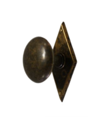 ronde knop oud messing