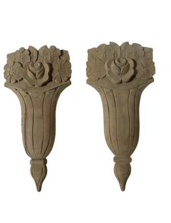 Jugendstil bloem snijwerk voor deuren